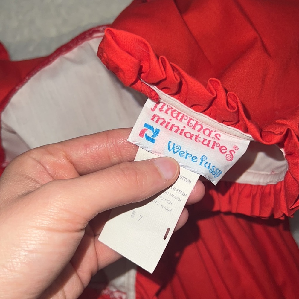 Vintage 1980’s Martha’s Miniatures Were Fussy Toddler Pageant Dress (size 7) - Picture 3 of 12